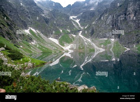 The Tatra Mountains Poland Side Of Mt Rysy And Czarny Staw Pod Rysami