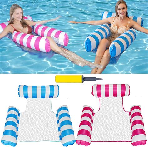 Pcs Flottant Hamac Gonflable En Hamac Gonflable Piscine Flottant