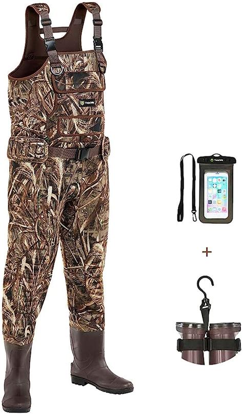 Tidewe Chest Waders With Boots Hanger For Men Realtree Max Camo