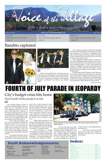 Fourth Of July Parade In Jeopardy Voice Of The Village