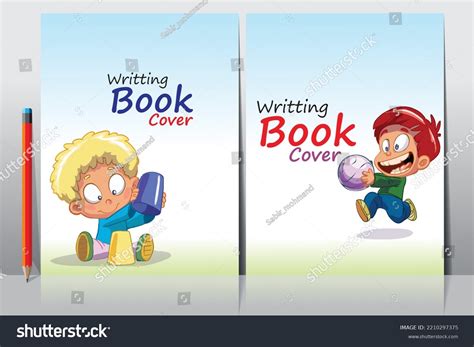 School Book Cover Design Cartoon Background Stock Vector (Royalty Free ...