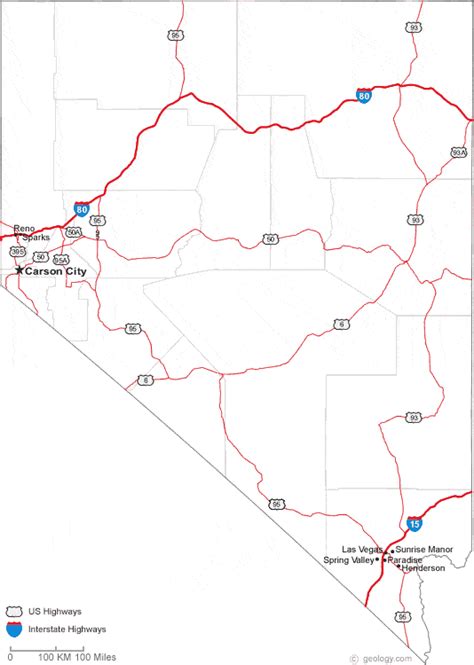 Map of Nevada