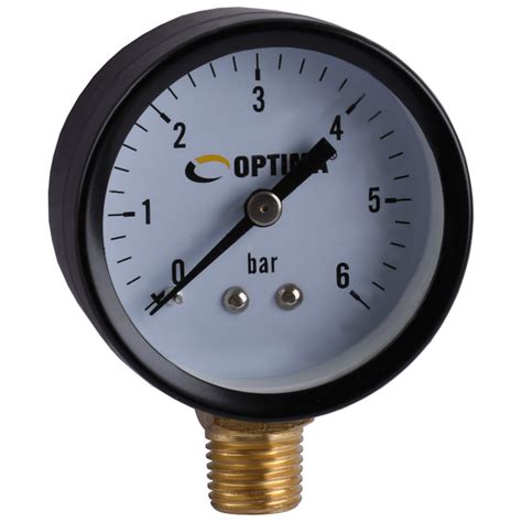 Манометр для тиску води OPTIMA на 6 бар з нижнім підключенням 1/4 ...