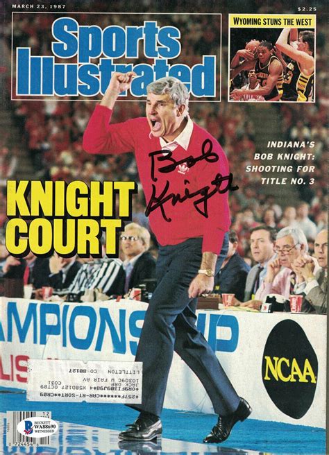 Bob Knight Autographed Indiana Hoosiers Sports Illustrated Magazine BAS ...