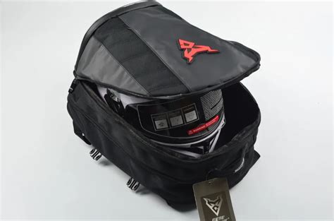 Black Men's Motorcycle Bag Waterproof Motorcycle Backpack Touring ...