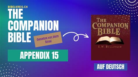 Gesetz Vom Sinai The Companion Bible Appendix Youtube