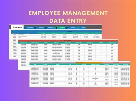 excel employee  template hr management tracker etsy