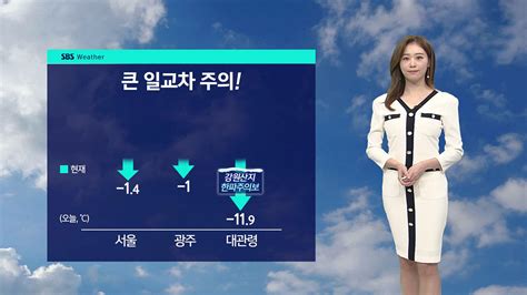 날씨 일교차 큰 하루낮 서울 10℃ · 광주 14℃