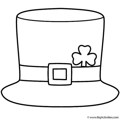 Printable Outline Leprechaun Hat Template 2023 Calendar Printable