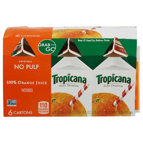 Save On Tropicana Pure Premium Original 100 Orange Juice No Pulp 6