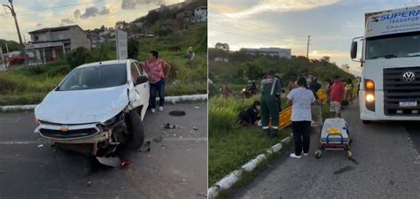 Maispb Caminh O Perde Freio Em Ladeira E Atinge Ve Culos Na Br