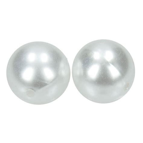 Perles Blanches Nacr Es Diam Mm Lot De Perles En Plastique Cir