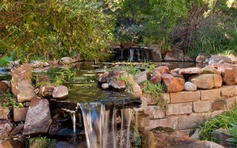 Natural Ponds And Waterfalls Roundtree Landscaping Dallas Tx