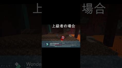 マグマを渡るときの違い Minecraft アスレチック マイクラ マインクラフトshorts Pvp Minecraft