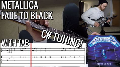 Metallica Fade To Black Intro Solo In C Standard Tuning With Tabs Youtube