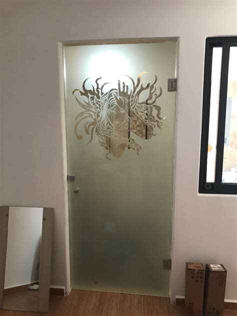 Puerta Batiente En Cristal Templado Mm Con Bisagras Muro Vidrio Y