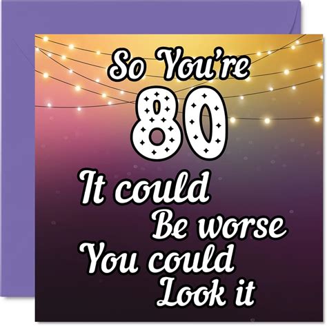 Funny 80th Birthday Cards For Women Or Men For Friends