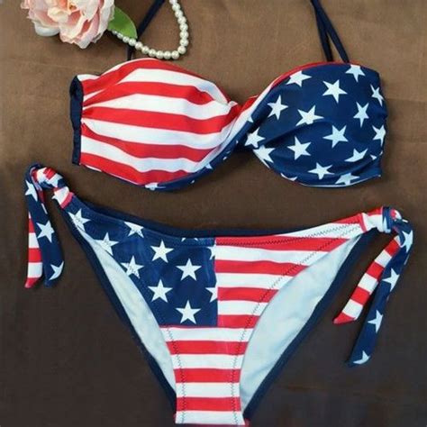 New Sexy Bikini For Women American Flag Stars And Stripes For You Stars And Stripes Design