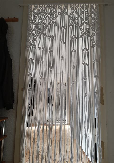 Makramee Vorhang Natura Curtain Wandbehang Gardine Tapestry