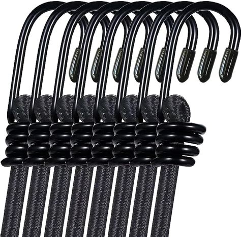 ICOMO 8 Pack Bungee Cord With Hooks 24 Heavy Duty Bungee Cords With