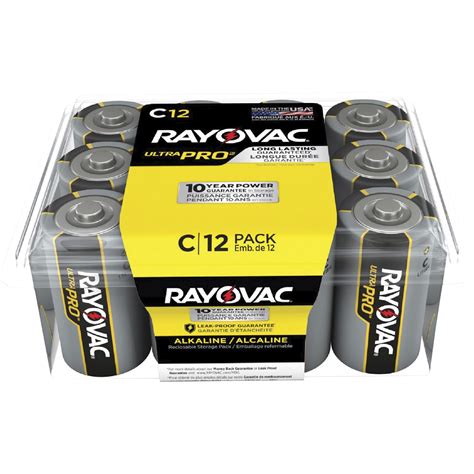 Rayovac Ultra Pro Alkaline C Battery 12 Packs