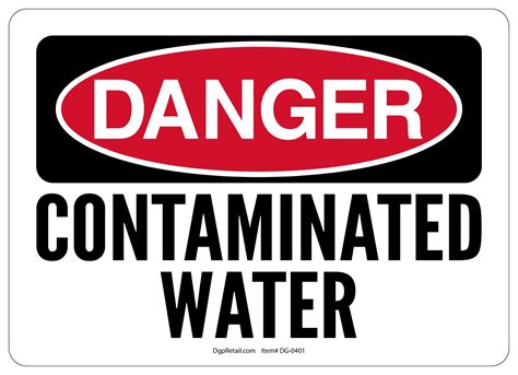 Contaminated Water Sign