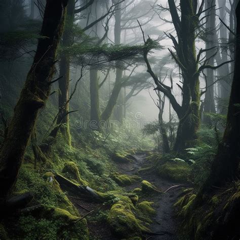 Journeying through the Enigmatic Forest Stock Illustration ...