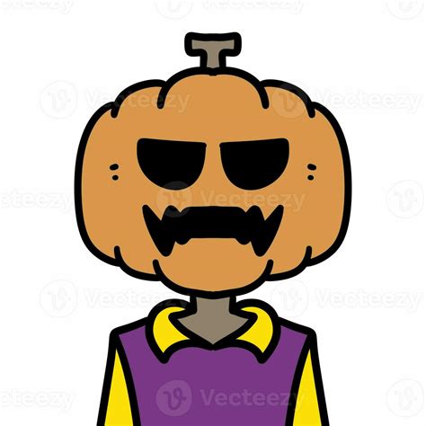 Cartoon Halloween Pumpkin Head Character 35045872 Stock Photo At Vecteezy