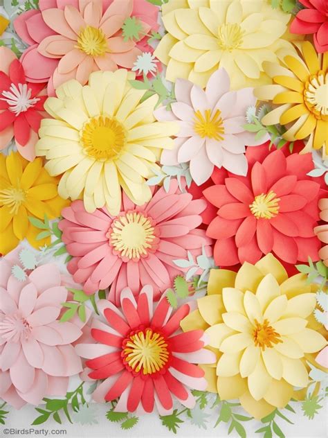 DIY Paper Flowers Backdrop Party Ideas Party Printables Blog