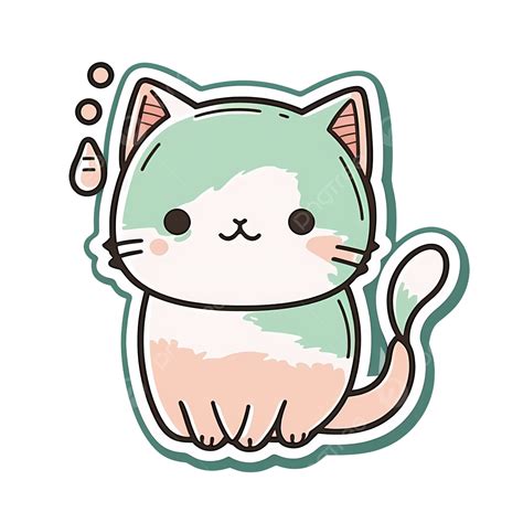 Cute Cat Sticker Cartoon Kitten Kitty Cat Clipart Cute Clipart