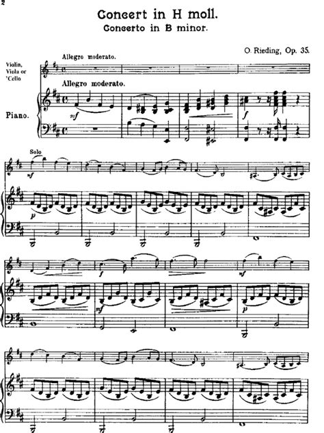 Rieding Violin Concerto Op 35 Partitura Do Acompanhamento De Piano E Do Violino Pdf