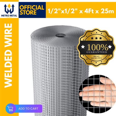 Welded Wire Mesh 4ft X 25 Meters 1 2 X 1 2 Hole Metro Metal