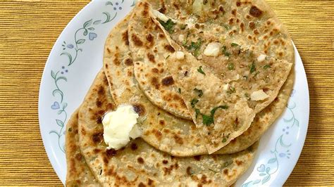 Punjabi Aloo Paratha Manjula S Kitchen Indian Vegetarian Recipes Recipe Indian Food