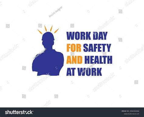 World Day Safety Health Work Vector Stock Vector Royalty Free