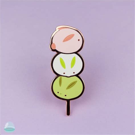 Gachapins Wagashi Bunnies Dango Enamel Pins Cute Pins Cute Stickers