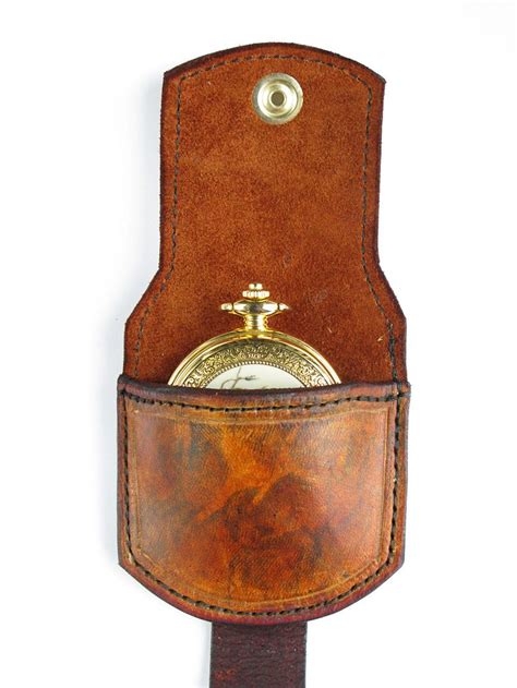 Handmade Leather Pocket Fob Watch Pouch