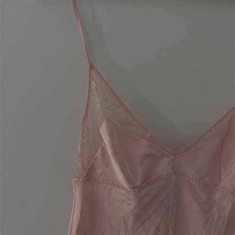 Pink Satin Victorias Secret Slip Dress Depop