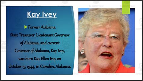 Governor Kay Ivey (AL) Biography PowerPoint by Teach Simple