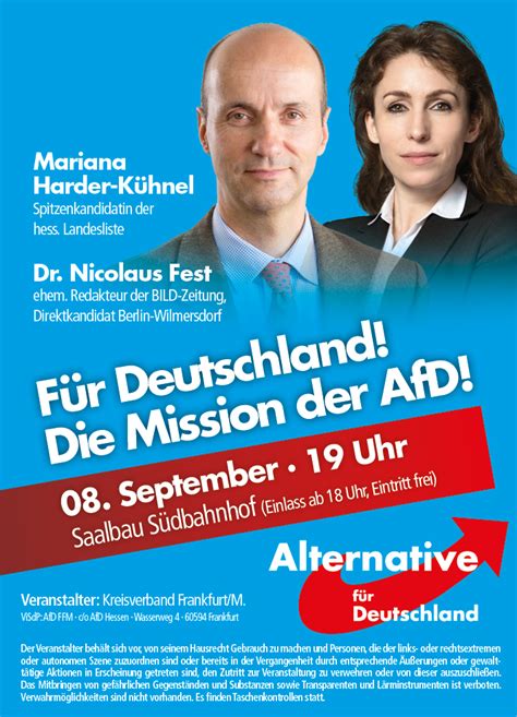 Wahlkampfveranstaltung am 8 9 2017 mit Mariana Harder Kühnel und