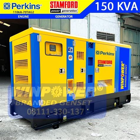 Jual Genset Perkins 150 Kva Silent Generator Stamford Baru Kab