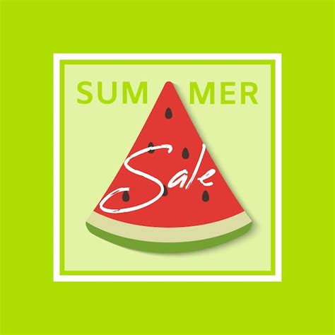 Premium Vector Summer Sale Banner Summer Sale Phrase And Watermelon