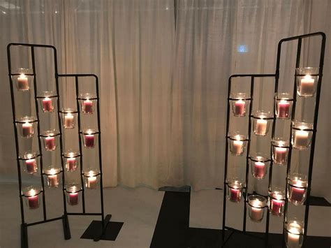 Ikea Socker Series Plant Stand With Candled In Pomp Vases Wedding Venue