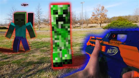 Nerf War Nerf Meets Minecraft First Person Shooter Youtube