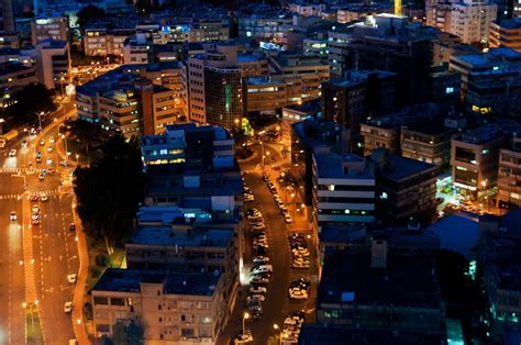 Tel Aviv At Night The Business City