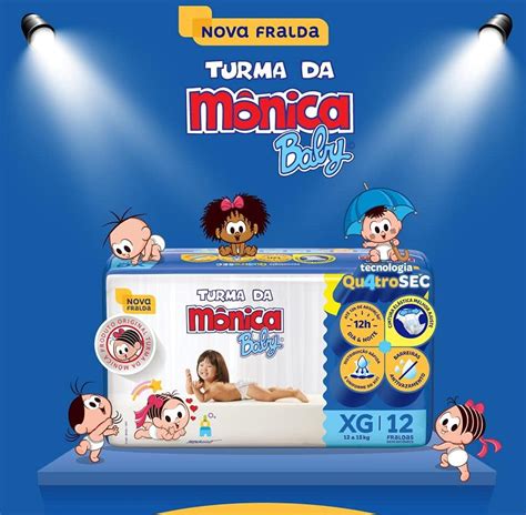 Turma Da Mônica Baby - Turma da Mônica Baby Fralda Turma Da Monica Baby Jumbinho Xg 12 ...