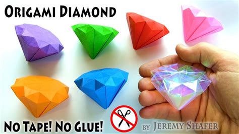 How To Make The Chaos Emeralds Origami Diamond No Tape No Glue No