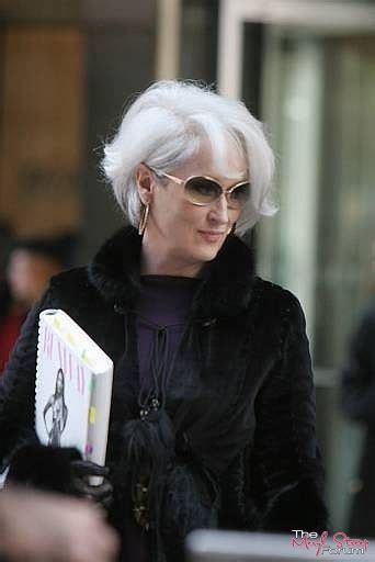 Meryl Streep As Miranda Priestly On Set 08 Sep 2005 Short Hair