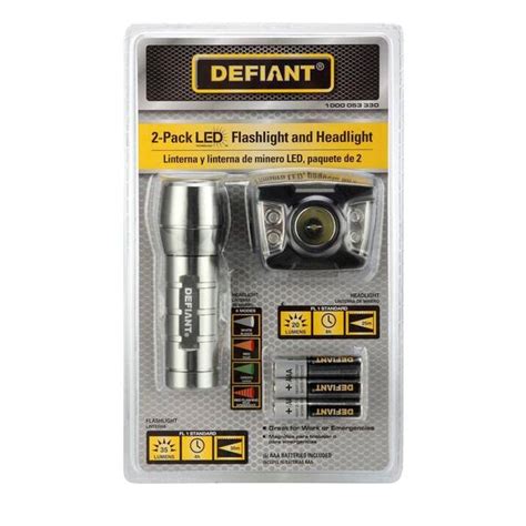 Defiant Led Flashlight And Headlight Per Pack Hd Q The Home Depot