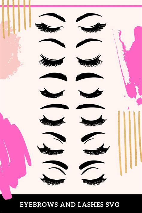 Eyelashes Svg Bundle Eyebrows And Lashes Svg Cut Files