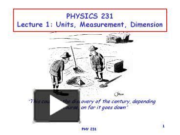 Ppt Physics Lecture Units Measurement Dimension Powerpoint